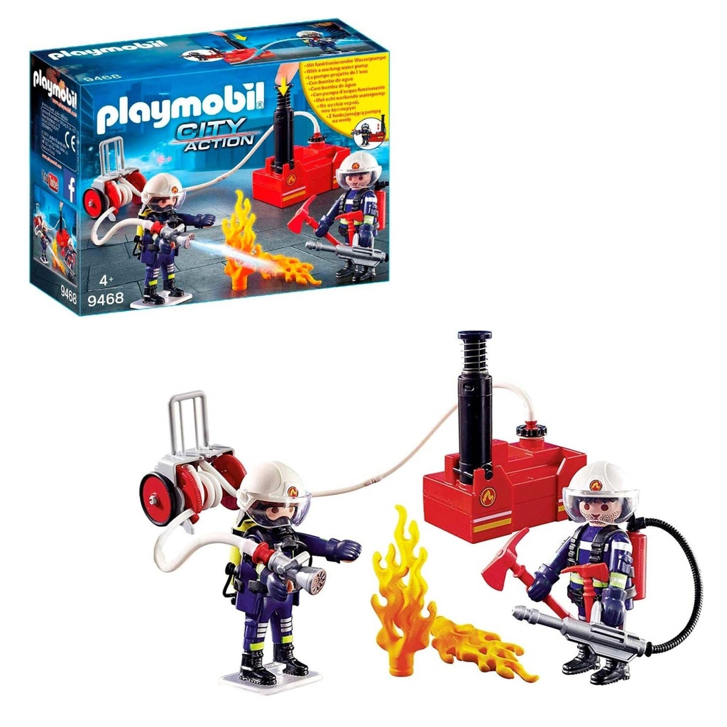 PLAYMOBIL CITY ACTION - FIREFIGHTERS WITH WATER PUMP
