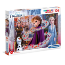 PUZZLE 104pcs - S.C. GLITTER FROZEN 2