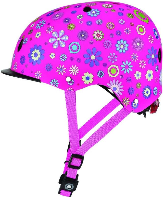 GLOBBER ΚΡΑΝΟΣ ELITE LIGHTS XS/S(48-53cm)DEEP PINK FLOWERS