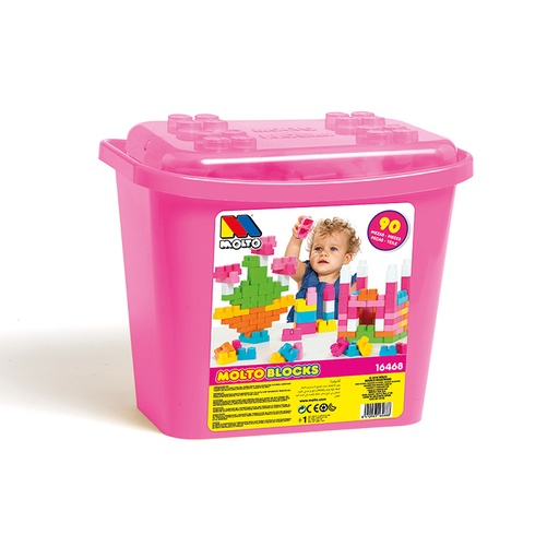 [MOL16468] MOLTO BLOCKS BOX 90PCS PINK