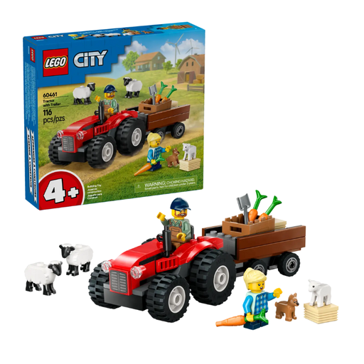 [LE60461] LEGO CITY - RED FARM TRACTOR WITH TRAILER & SHEEP