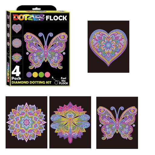 [NEDTZ4001] DIAMOND DOTZ DOTZIES FLOCK NEON MANDALA