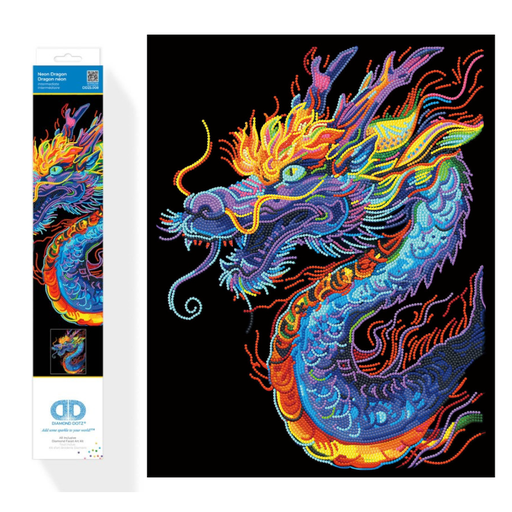 [NEDD25008] DIAMOND DOTZ NEON DRAGON