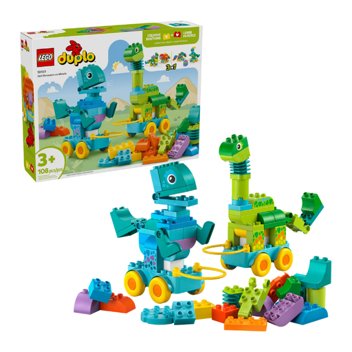 [LE10451] LEGO DUPLO - 3IN1 DINOSAURS ON WHEELS