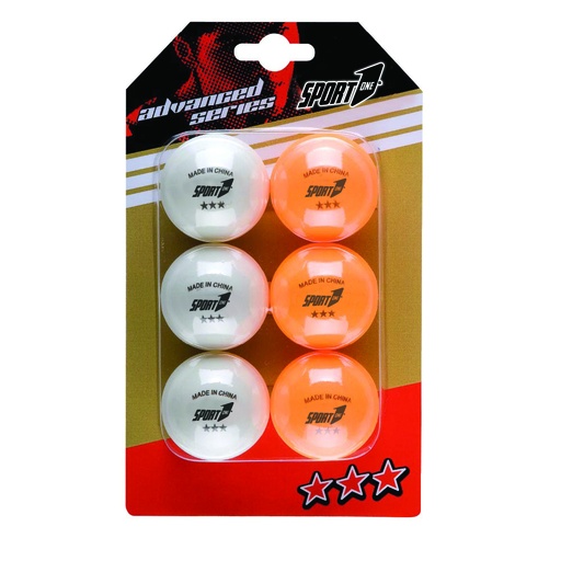 [MN708800116] TABLE TENNIS BALLS BLISTER*6 3 STARS