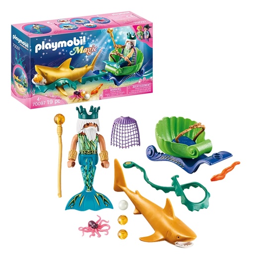 [PM70097] PLAYMOBIL MAGIC - KING OF THE SEA WITH SHARK CARRIAGE
