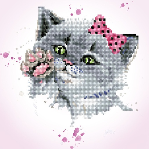 [NEDD5059] DIAMOND DOTZ EYE SPY KITTY