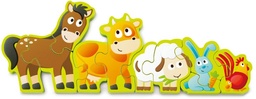 [MST401916001628-E1628] HAPE HAPPY PUZZLES ΞΥΛ.ΠΑΖΛ ΑΡΙΘΜΟΙ & ΖΩΑΚΙΑ ΦΑΡΜΑΣ