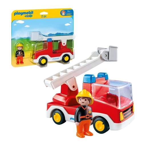 [PM6967] PLAYMOBIL 1.2.3 - LADDER UNIT FIRE TRUCK