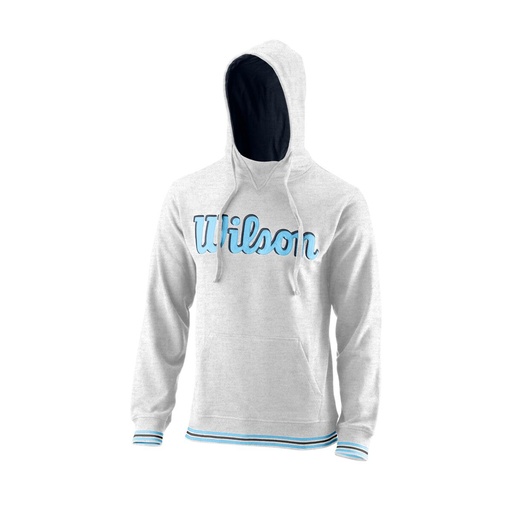 [WILWRA791101] M CHI SCRIPT PO HOODY-SLIMFIT WH