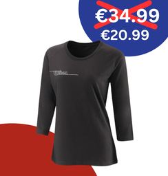 [WILWRA795601] W TEAM II 3/4 SLEEVE TCH TEE BK