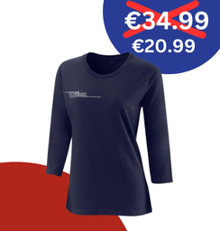 [WILWRA795603] W TEAM II/4 SLEEVE TCH TEE TEAM NAVY M