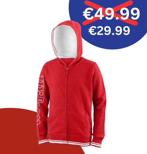 [WILWRA796703] Y TEAM II FZ HOODY TEAM RED