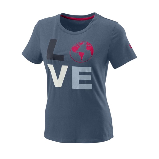 [WILWRA810503] LOVE EARTH TECH TEE W CHINA BLUE