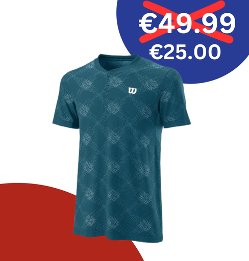[WILWRA804502] PWR SMLS HENLEY III BLUE CORAL/WH