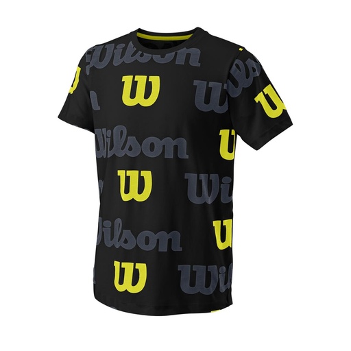 [WILWRA807302] ALL OVER LOGO TECH TEE B BK
