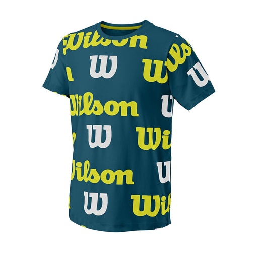 [WILWRA807304] ALL OVER LOGO TECH TEE B BLUE CORAL
