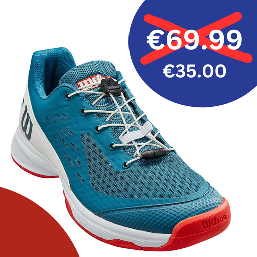 [WILWRS329050] RUSH PRO JR 4.0 QL BLUE CORAL/WH/FIEST