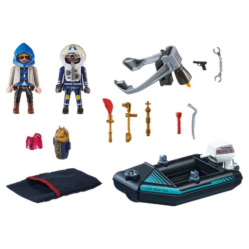 [PM70782] PLAYMOBIL CITY ACTION - POLICE JET PACK WITH BOAT