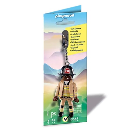 [PM70649] PLAYMOBIL KEYCHAIN - FIREFIGHTER