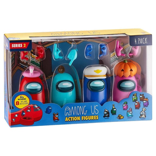 [EN74507-AU6230] P.M.I. AMONG US ACTION FIGURES 4 PACK 11.5 CM (S2) (AU6230)