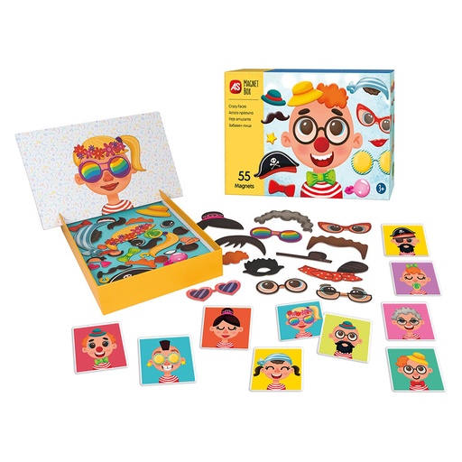 [AS1029-64042] MAGNET BOX FUNNY FACES