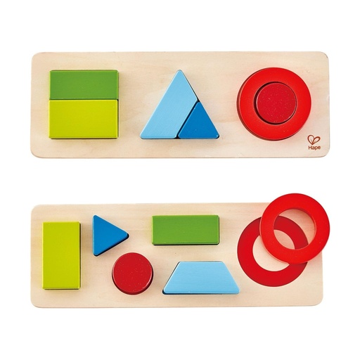 [MST401916001615-E1615A] HAPE HAPPY PUZZLES WOODEN GEOMETRY SHAPES