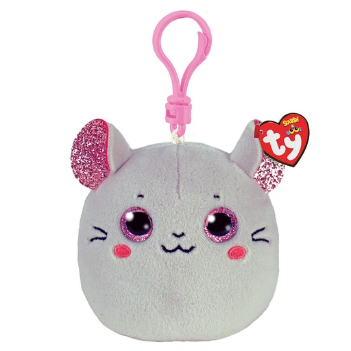 [AS1607-39570] SQUISHY BEANIES CLIP MOUSE GREY