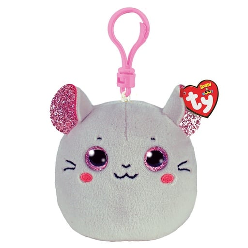 [AS1607-39570] SQUISHY BEANIES CLIP MOUSE GREY