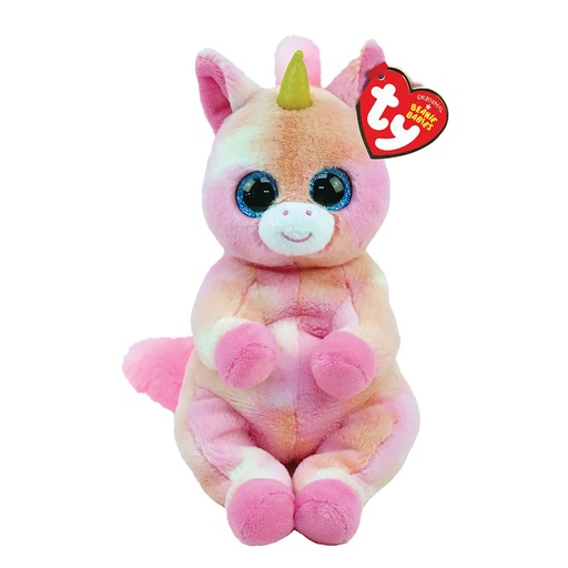 [AS1607-40547] PLUSH BEANIE BELLIES UNICORN PINK 15CM