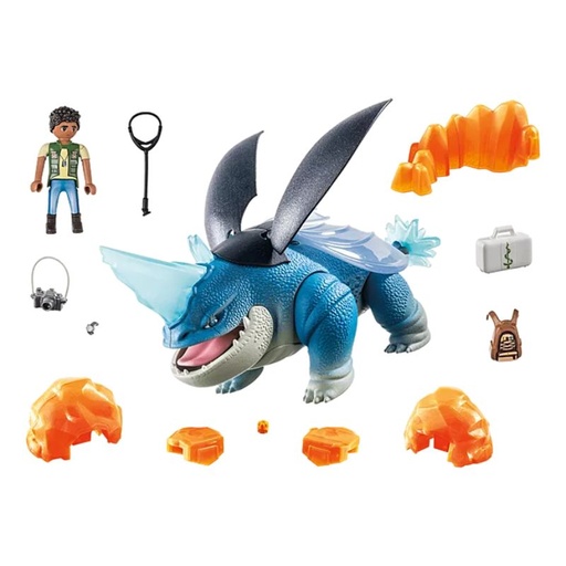 [PM71082] PLAYMOBIL DRAGONS - THE NINE REALMS PLOWHORN & D' ANGELO