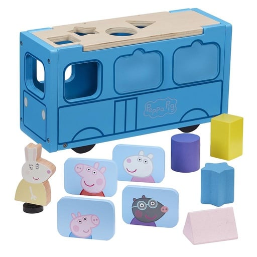 [GPPPC74000] PEPPA PIG ΞΥΛΙΝΟ ΣΧΟΛΙΚΟ ΛΕΩΦΟΡΕΙΟ ΜΕ ΣΧΗΜΑΤΑ