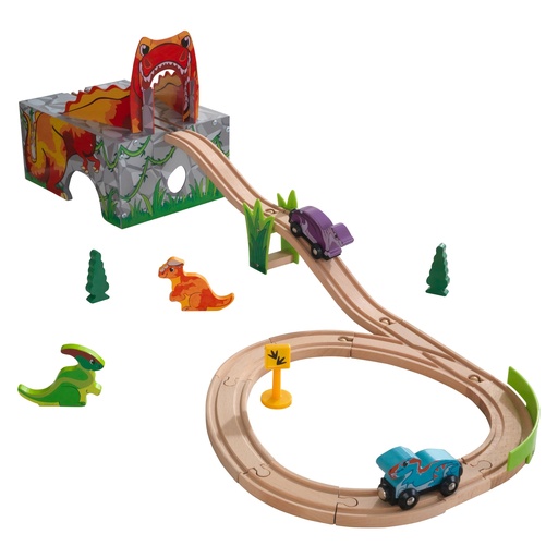 [KK10508] KIDKRAFT ADVENTURE TRACKS DINO WORLD T-REX TREMOR CAVE (10508)