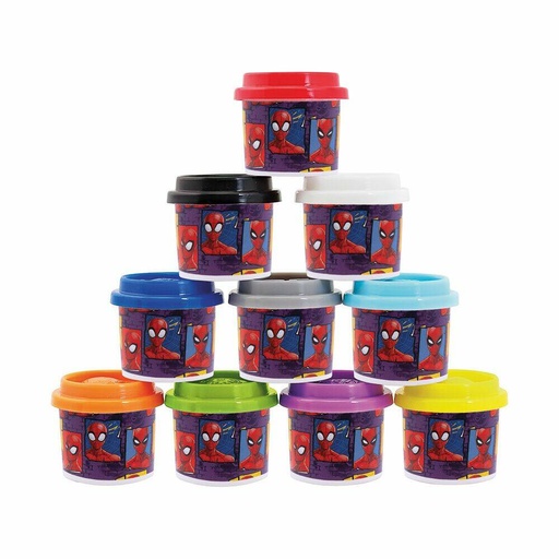[AS1045-03599] 10 VAZAKIA PLASTELINA 1ΟΖ SE SAKOULAKI SPIDERMAN