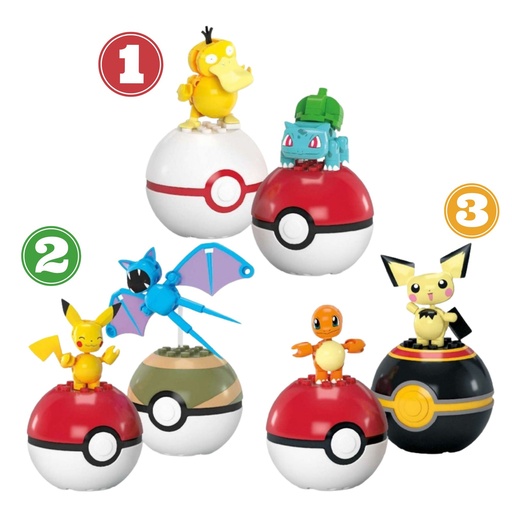 [MTHXP11] MEGA BLOKS - POKEMON POKEBALL SET TON 2