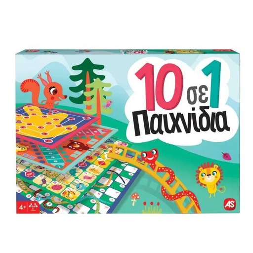[AS1040-63631] BOARD GAME 10 IN 1 (NEW)