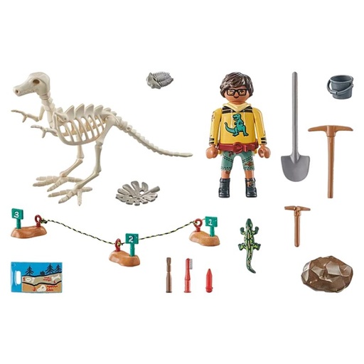 [PM71527] PLAYMOBIL DINOS - DIG WITH DINOSAUR SKELETON