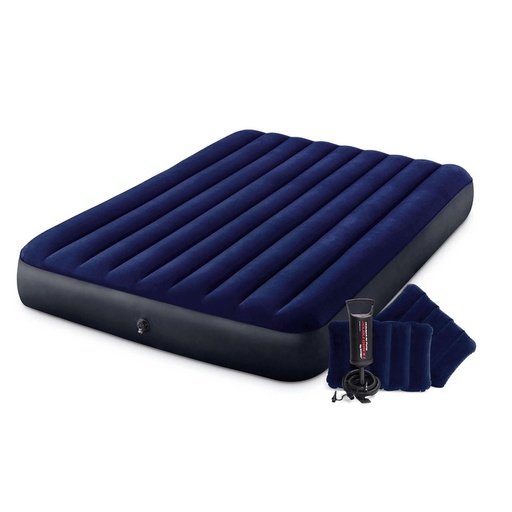 [MST401323064765-64765] INTEX QUEEN DURA-BEAM CLASSIC DOWNY AIRBED WITH PUMP