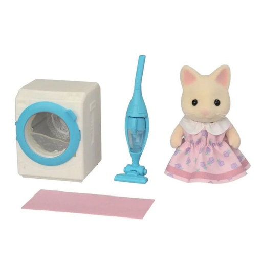 [EP5775] SYLVANIAN ES FLORAL CAT GIRLS WASH & CLEAN SET