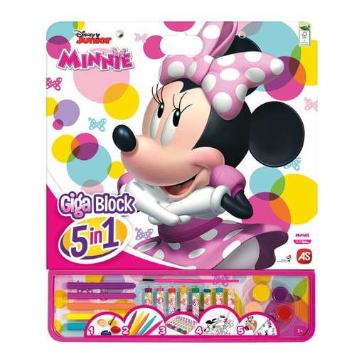 [AS1023-62749] ΣΕΤ ΖΩΓΡΑΦΙΚΗΣ GIGA BLOCK 5 IN 1 MINNIE DOODLE FUN