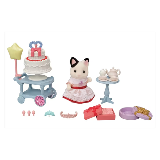 [EP5646] SYLVANIAN PARTY TIME PLAYSET - TUXEDO CAT GIRL