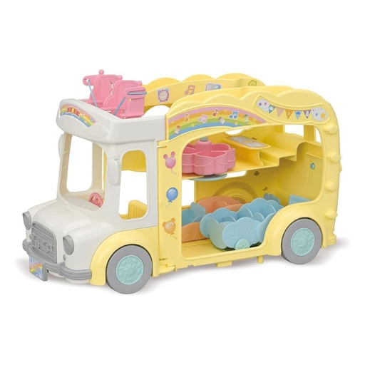 [EP5744] SYLVANIAN RAINBOW FUN NURSERY BUS