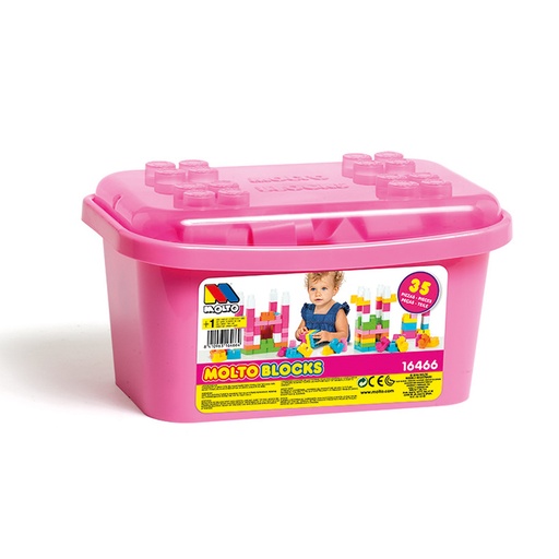 [MOL16466] MOLTO BOX WITH 35 BLOCKS PINK 