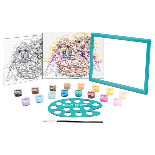 [AS1038-41019] PAINT & FRAME ΑDORABLE PUPPIES