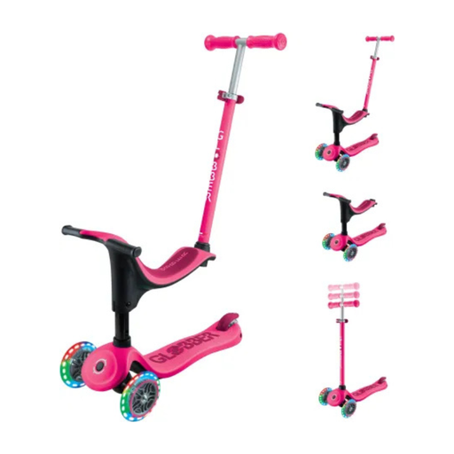 [MST401926026104-452-610-4] GLOBBER SCOOTER GO.UP SPORTY LIGHTS FUCHSIA