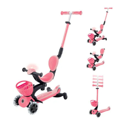 [MST401926044210-844-210] GLOBBER SCOOTER GO.UP BABY LIGHTS 360 CORAL PINK